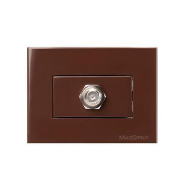 Imagem de Conjunto Tomada Coaxial TV 75 Ohms Sleek P/ Movel Margirius