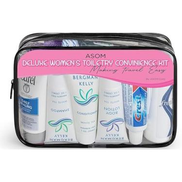 Imagem de Asom Travel Toiletries Convenience Kit, Personal Care Toiletry Wellness Accessory Hygiene Essentials Set, Clear TSA Approved Traveling Unisex Toiletry Accessories Kits, 36 Pc.