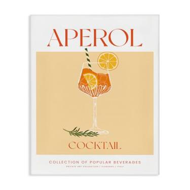 Imagem de Stupell Industries Minimal Aperol Cocktail Canvas Wall Art Design por Lettered and Lined, 24 x 30