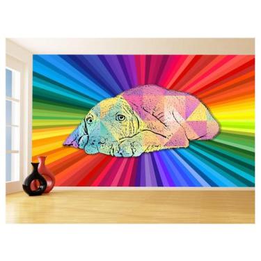 Imagem de Papel De Parede 3D Animais Pop Art Cachorro Pet 3,5M Pxa234 - Você Dec