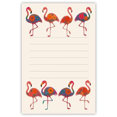Imagem de DAILY RITMO® Flamingo Sticky to Do List Bloco de notas | Presentes de flamingo rosa para mulheres | Caderno estacionário para amantes de pássaros, 10 x 15 cm, 50 páginas, feito nos EUA
