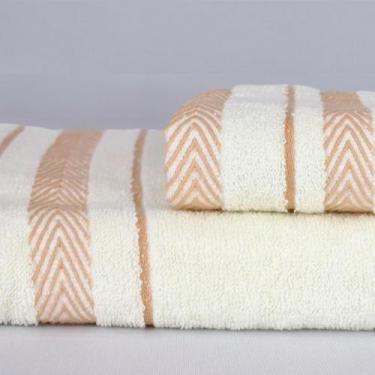 Imagem de Kit 2 Toalhas de Banho e Rosto, 70x140 cm, Padrão Sólido, 220g/m² - Ma