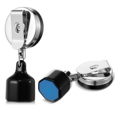 Imagem de Lewtemi Suporte de giz para sinuca de bilhar, 2 peças, ferramenta prática de Snooker retrátil com clipe de cinto para suporte de ponta de giz de bilhar (octogonal)