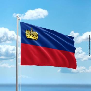 Imagem de Bandeira de Liechtenstein 80cmx140cm Tecido Oxford 100% Poliéster - Pr