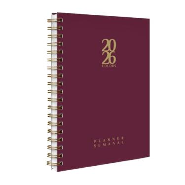 Imagem de Agenda Planner Semanal 2026 Solid Colors Marsala
