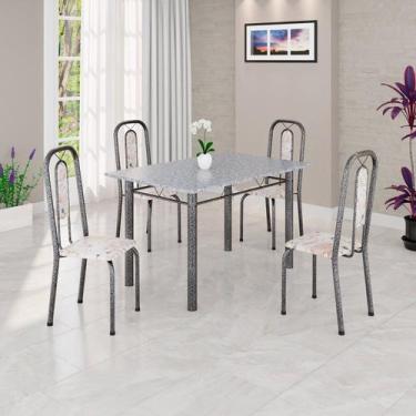 Imagem de Conjunto Sala de Jantar com 4 Cadeiras Lara - Soma Móveis