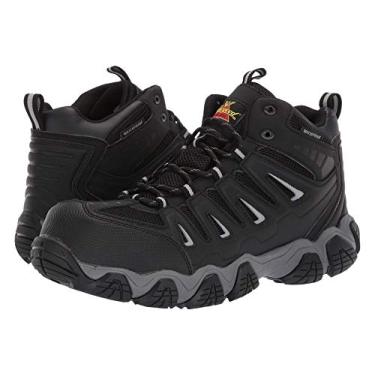 Imagem de Thorogood Bota masculina 804-6292 Crosstrex Series – corte médio, impermeável, bico de segurança, preto/cinza – 39