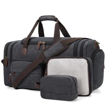 Imagem de Mochila masculina Yamons de lona expansível de 60 litros com conjunto 