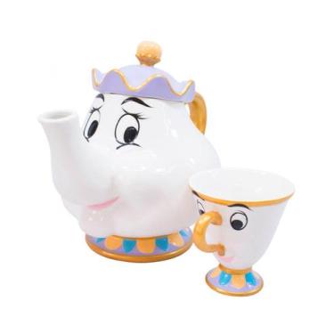 Imagem de Jogo Xícara Chip 200ml Bule Madame Samovar 1000ml  Disney A Bela e a F