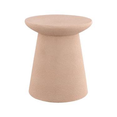 Imagem de JONATHAN Y TBL1108B Hollie Pedestal de Mesa Minimalista Moderno Tambor 45,72 cm, Contemporâneo, Meados do Século, Art Deco, Transicional, Boêmio, Pátio, Sala de Jardim, Banheiro, Sala de Estar, Rosa