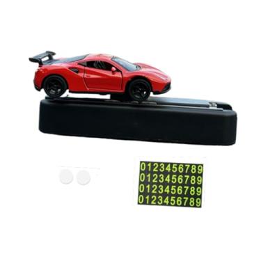 Imagem de Dynwave Modelo de Carro Brinquedo 1/64 com Placa de Estacionamento para Decoração de Console, Vermelho, Tamanho real