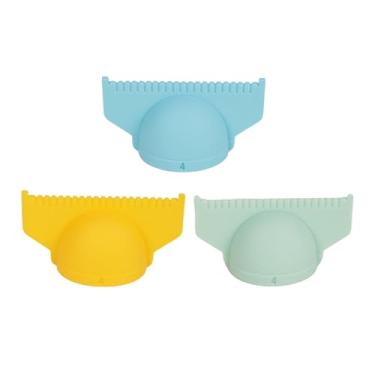 Imagem de oshhni Régua de dedo para costura 3x, medidor de costura de silicone de precisão, ferramenta multifuncional para de bordas, medidor de agulha, régua para, 4 Mm
