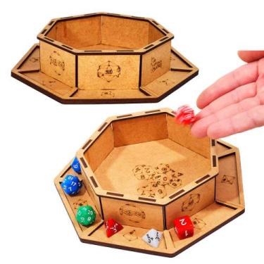 Imagem de Bandeja de Dados Heptagonal Slim - RPG - Forja Fantasy