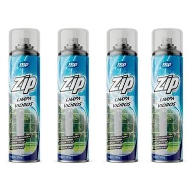 Imagem de Kit com 4 Limpa Vidro Spray 400ml Trad Zip - ZIP MP