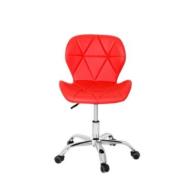 Imagem de Cadeira de Escritório com Base Giratória Estofada Slim Vegas Vermelho