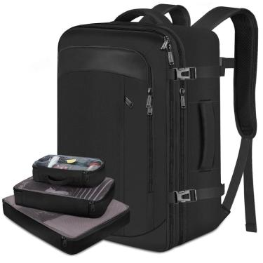 Imagem de Mochila Vancropak para homens extra grande 50L Travel Preta
