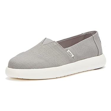 Imagem de TOMS - Sapatos femininos Alpargata Mallow, Tela Drz cinza Hrtg, 6.5