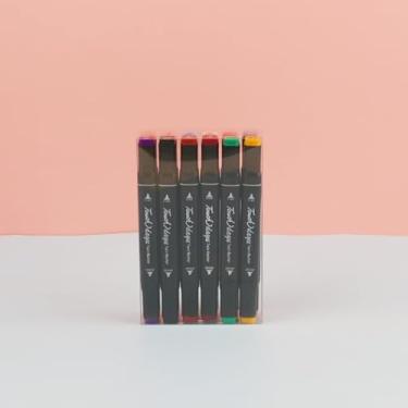 Imagem de Canetas Marcador Permanente Canetinhas Ponta Dupla para Desenhos Profissional 12, 24, 36, 48, 60, 80,100,120, 168, 204 Cores Conjunto (12)