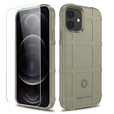 Imagem de LABILUS Capa para iPhone 12/12 Pro, (Série Rugged Shield) Capa protetora tática de TPU grossa sólida para iPhone 12/12 Pro (6,1 polegadas) - argila clara