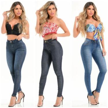 Imagem de Kit com 3 Calças Jeans Hot Pants Menor Preço - Ababil, 38