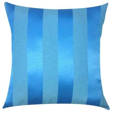 Imagem de Capa de Almofada Jacquard Azul Turquesa 43x43cm - Sua Casa Decor