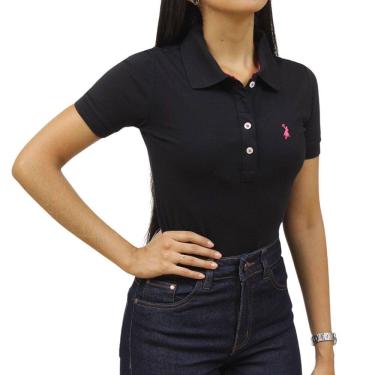 Imagem de Camisa Gola Polo Feminina Preta Austin 38025