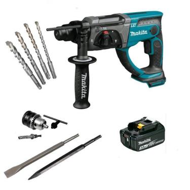 Imagem de Martelete Comb Makita Dhr202Z 18V + 1Bat 3Ah + Acessórios