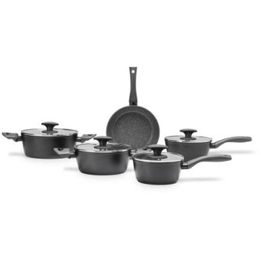 Imagem de Jogo De Panelas Indução Brinox Antiaderente Ceramic Life Orion 5 peças