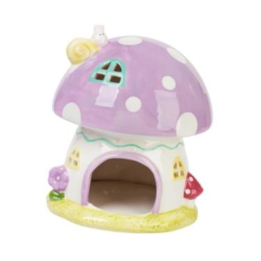 Imagem de Baoblaze Hamster Hedgeout Hedgehog House porquinhos da Índia, pequenos animais de estimação tocam cabana adorável para o hamster anão da cobaia porquinho, Roxo