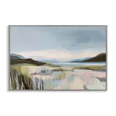 Imagem de Stupell Industries Verdant Coast Landscape Gray Framed Giclee Art Design por Elara Yasna, 20 x 30