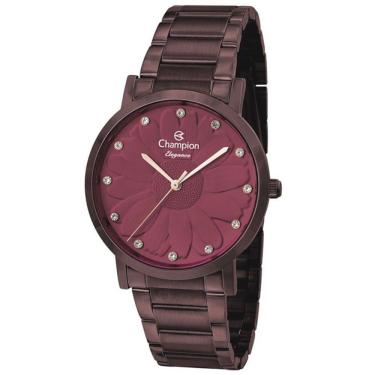 Imagem de Relógio Champion Feminino Flor Marrom Cn25878v
