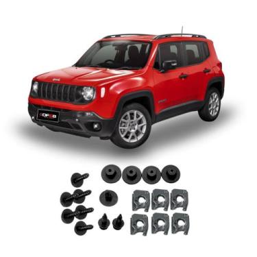 Imagem de Kit 19 Grampos Parabarro Dianteiro Jeep Renegade 2016 A 2021 - DFEB