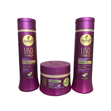 Imagem de Kit Haskell Liso com Força Shampoo 300ML 1 Condicionador 300ML 1 Mascara