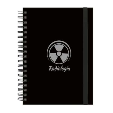 Imagem de Caderno Colegial Plus 12 Matérias Profissões Radiologia (Preto e Prata)