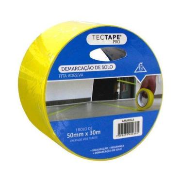 Imagem de Fita de Demarcação 48mm x 30m Amarela 400 Tectape Unica, Unica, Unico