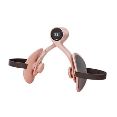 Imagem de Colaxi Exercitador de coxa, equipamento para exercícios de perna, rotação 360 graus, antiderrapante, fortalecimento dos músculos do quadril, exercitador do, Rosa com Balcão