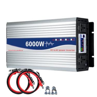 Imagem de Conversor de carregador de inversor de onda seno pura, 6000W DC 12V/24V/48V/60V/72V para AC 110V/220V Faça uma fonte de alimentação portátil Inversor de carro solar inversor,48V to 220V