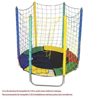 Imagem de Cama Elástica 1,50 m Canguri Lona Preta Importada