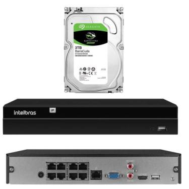 Imagem de Gravador Nvr Intelbras P/ 08 Câmeras Ip Nvd 1408p Poe 4k 110V/220V com