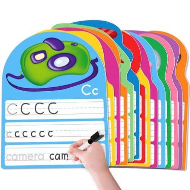 Imagem de Cartões educacionais Auchq Alphabet Writing Practice Kids 26