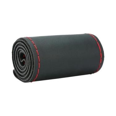 Imagem de Capa De Volante De Carro Extra Grande Em Couro Microfibra Macio E Anti