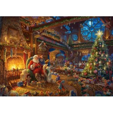 Imagem de Schmidt Jogos 59494 Thomas Kinkade, Papai Noel e seu gnomo, quebra-cabeça de 1000 peças