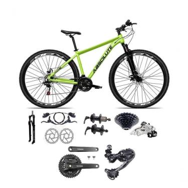 Imagem de Bicicleta Aro 29 Absolute Nero 5 Câmbios Shimano Deore E Altus 27v Freio Hidraulico Garfo C/trava -verde Tam.19