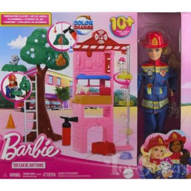 Imagem de Barbie Profissões Playset de Bombeira com Acessórios Mattel