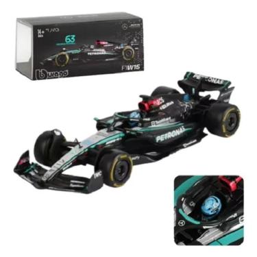 Imagem de Miniatura Metal 1/43 C/ Piloto Caixa Acrilica Formula 1 Mercedes F1W15 George Russell 63– Burago