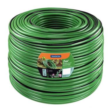 Imagem de Mangueira Flex para Jardim Tramontina Verde com Faixa Preta em PVC 4 C