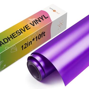 Imagem de HTVRONT Vinil roxo metálico - Rolo de vinil roxo fosco de 30,5 cm x 30,5 cm compatível com máquina de corte Cricut - Fácil de remover ervas daninhas e transferir