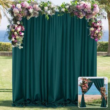 Imagem de Cortinas de fundo MYSKY HOME Hunter Green 3m x 3m para eventos