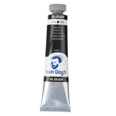 Imagem de Tinta Óleo 20 Ml Talens Van Gogh Serie 1 Ivory Black 701, 20ML