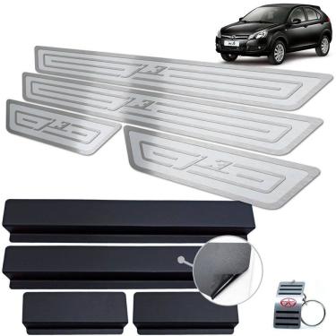 Imagem de Soleira Em Aço Inox Jac J3 2010 A 2015 Prata Alto Relevo